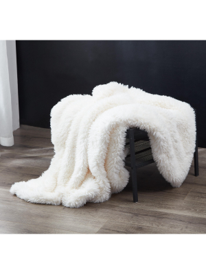 Lily Ny Luxury Plush Fuzzy Throw - 50"x60"