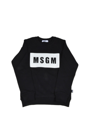 Msgm Kids Logo Printed Sweatshirt