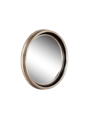 Round Howard Elliot Cole Decorative Wall Mirror Light Silver/black - Howard Elliott