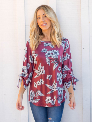 The Masey Top - Burgundy