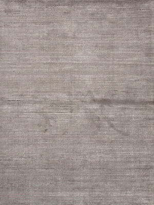 Basis Handmade Solid Gray & Silver Area Rug