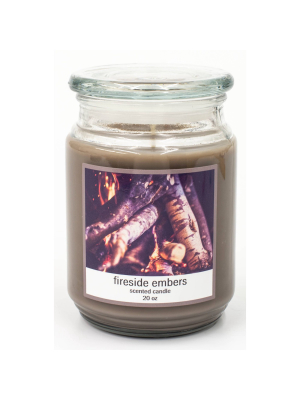 20oz Glass Jar Fireside Embers Candle