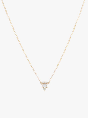 Diamond Baguette Bar Necklace