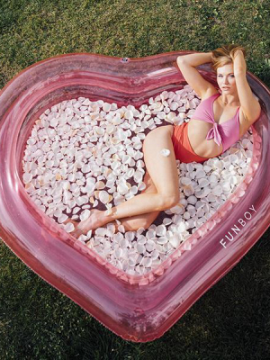 Clear Pink Heart Inflatable Pool