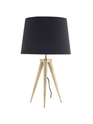 Triad Table Lamp, Brushed Brass