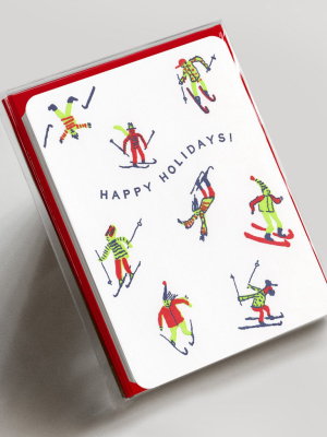 Happy Holidays Skiers Boxed Set