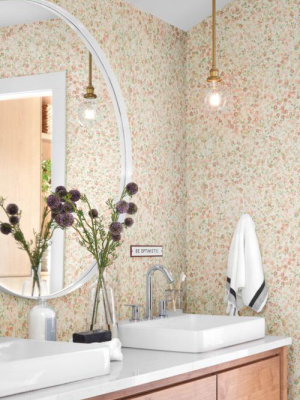 Meadow Wallpaper In Pink From The Magnolia Home Vol. 3 Collection By Joanna Gaines