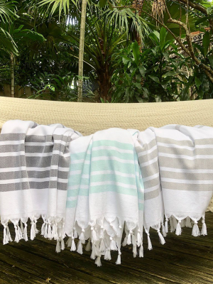 Herringbone Stripe Turkish Towel