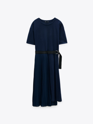 Combination Pleated Dress