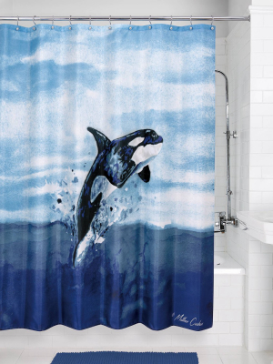 Orca Shower Curtain Blue - Allure Home Creation
