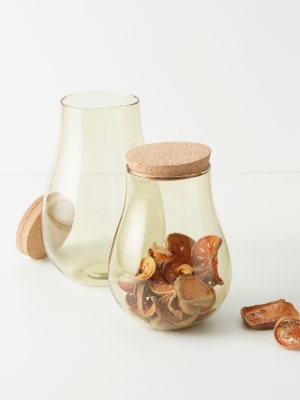 Recycled Glass Storage Jar
