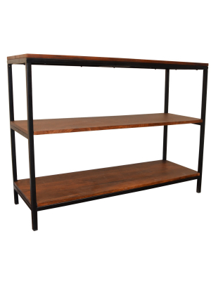 Finley Console/tv Stand - Chestnut/black - Carolina Chair And Table