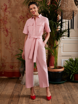 Mika Pink Tailored Jumpsuit