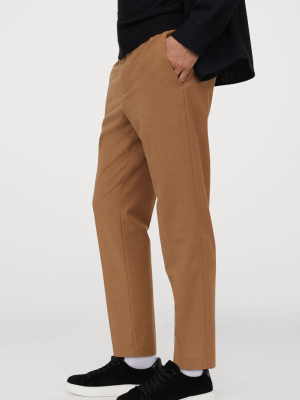 Cropped Wool-blend Pants