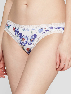 Women's Cotton Bikini Underwear With Lace - Auden™