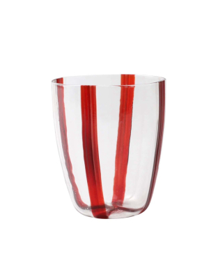 Vietri Stripe Short Tumbler - Red