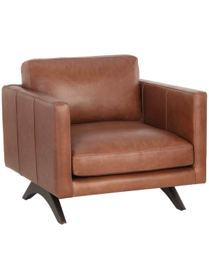 Rogers Leather Chair, Shalimar Tobacco