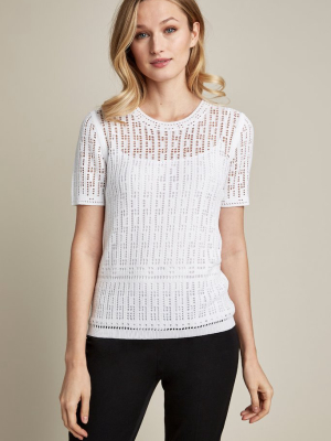 Crochet Short Sleeve Sweater