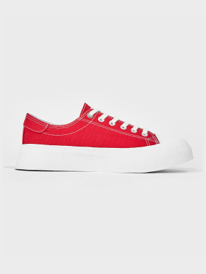 Dive - Canvas Sneaker In Red