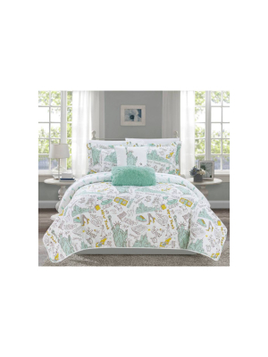 Chic Home Design Bay Park Quilt & Sham Set