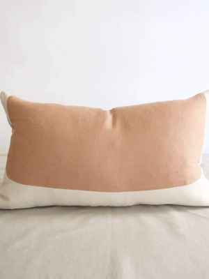 Oval Lumbar Linen Pillow