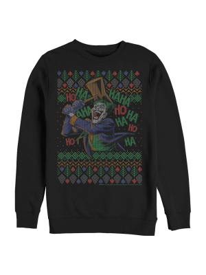 Men's Batman Ugly Christmas Joker Ha Ha Sweatshirt