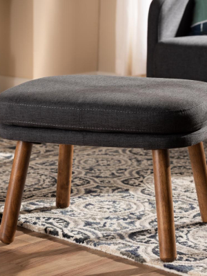 Louie Upholstered Wood Ottoman
