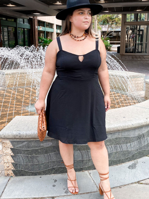 Plus Size Cutout Mini Dress