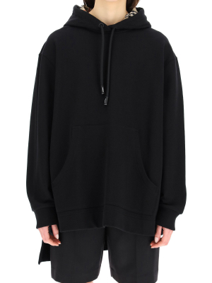 Burberry Asymmetric Hem Oversized Hoodie