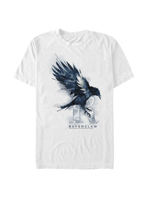 Men's Harry Potter Ravenclaw Bird Watercolor T-shirt