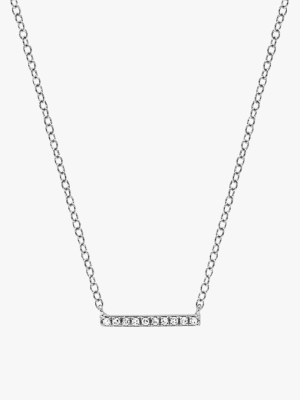 Diamond Mini Bar Necklace