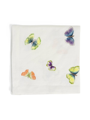 Butterfly Ginkgo Printed Dinner Napkin