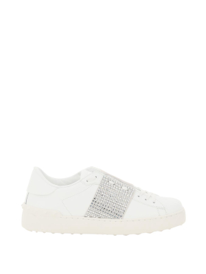 Valentino Garavani Open Crystal Embellished Sneakers