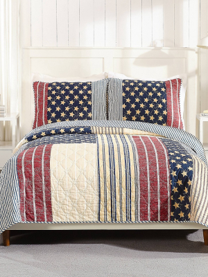 3pc Americana Quilt Set - Modern Heirloom