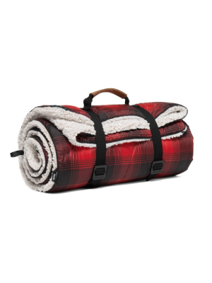 Sherpa Puffy Blanket - Ombre Plaid