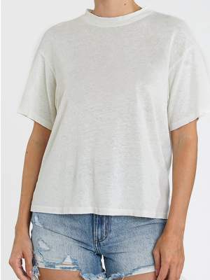 Palmer Hemp Boxy Tee - Ivory