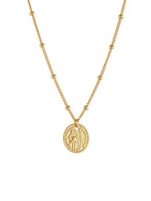 Mini Coin Necklace 14k Gold Plated