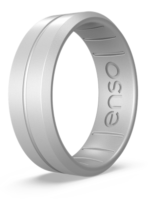 Elements Contour Silicone Ring - Silver