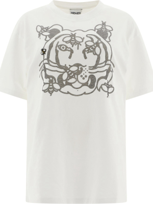 Kenzo Bee-a-tiger Print T-shirt