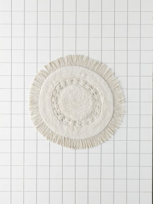 Raine Crochet Round Bath Mat