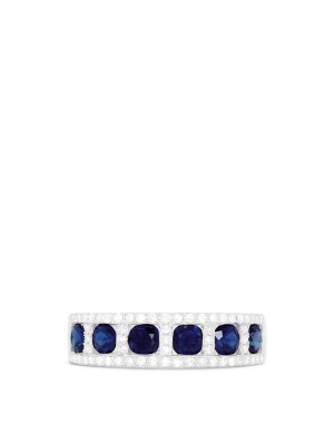 Effy Royale Bleu 14k White Gold Sapphire And Diamond Ring, 1.66 Tcw