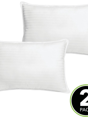 Mdesign Standard/queen Gel Pillow Set - Hypoallergenic, 2 Pack - Optic White