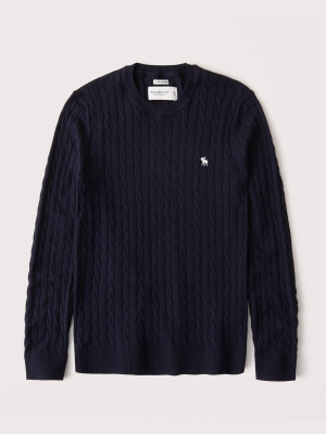 Cotton-cashmere Cable Knit Icon Sweater
