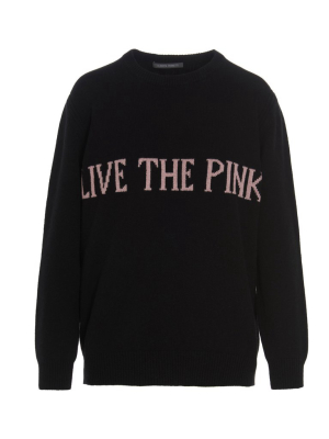 Alberta Ferretti Slogan Intarsia Jumper