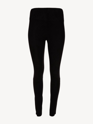 Black Suede Ankle Legging