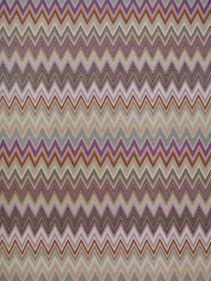 Zig Zag Multicolore Wallpaper In Orchid, Cream, And Copper By Missoni Home For York Wallcoverings