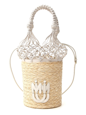 Miu Miu Mesh Detail Bucket Bag