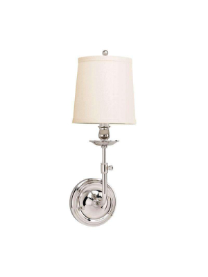 Logan 1 Light Wall Sconce Polished Nickel