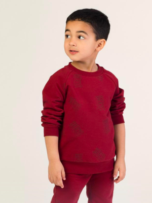 Miles Kids "arcade Game" Crew Neck Sweater - Red