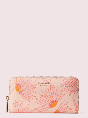 Spencer Falling Flower Zip-around Continental Wallet